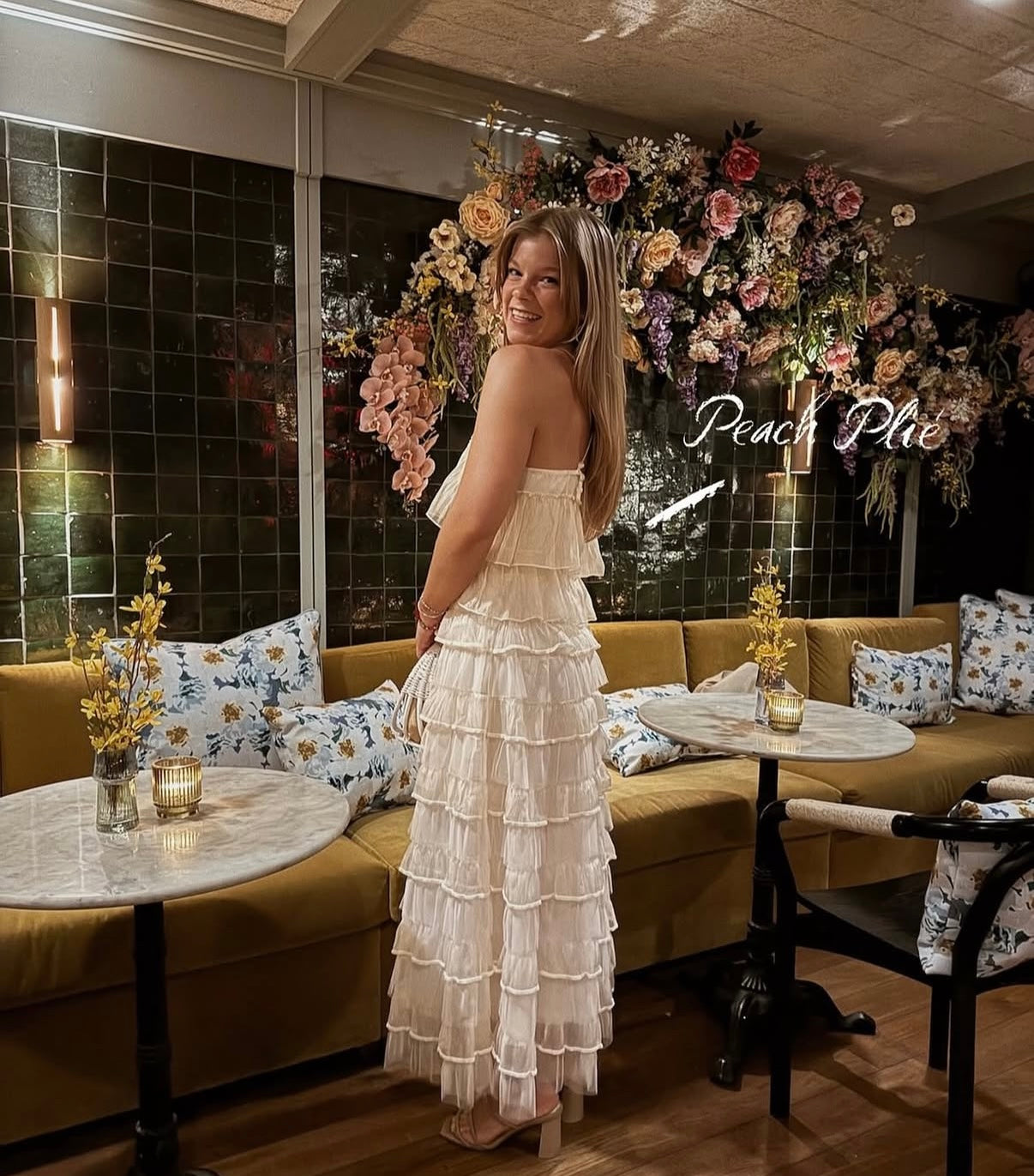 Odette Raffled Maxi Dress